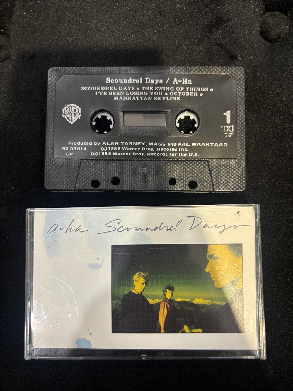 A-HA Scoundrel Days Cassette Tape - VINTAGE 1986